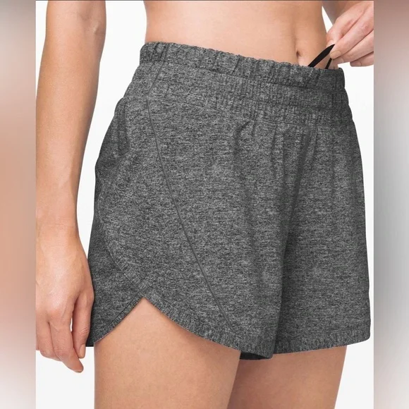 Lululemon Track That Short 5” Heather Lux Multi Black Size 6 Like New Run Shorts - Picture 5 of 9